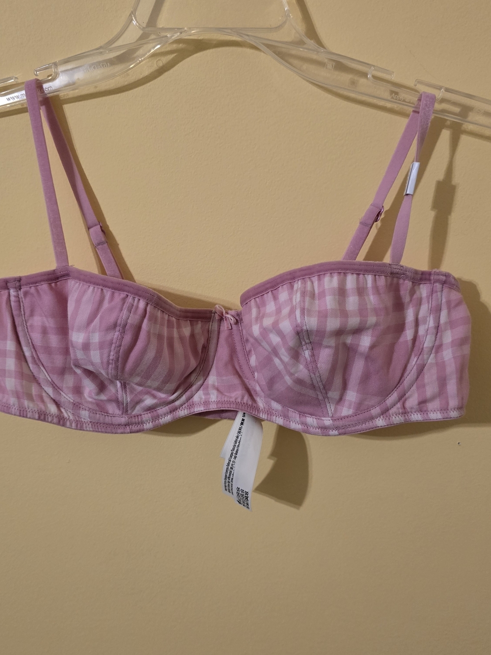 Victoria's Secret Pink Plaid Balconette Bra